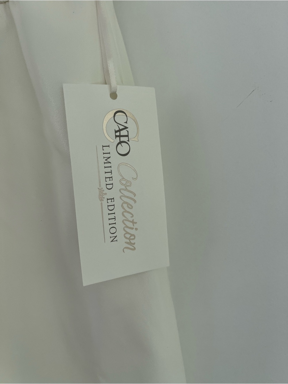 New Cato Collection Limited Edition Ivory Dress Smocked Stretch Bodice Sz Large - Picture 3 of 16